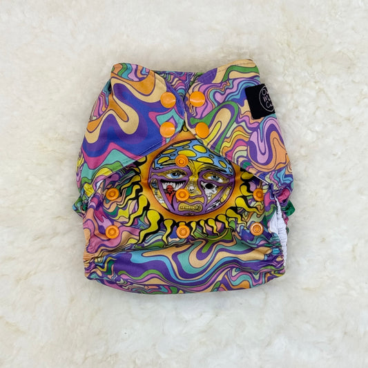Ollie Mae’s Closet Sublime Sun Face AWJ Pocket Diaper
