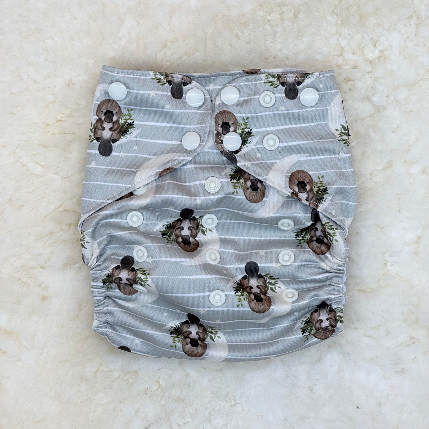 Teddy Tails Platypus Stripes AWJ Pocket Diaper