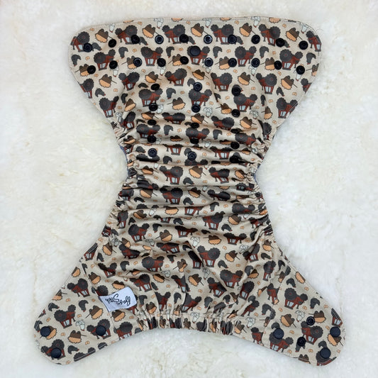 Basic Stitch Tractors Chickens AWJ Pocket Diaper - Imperfect