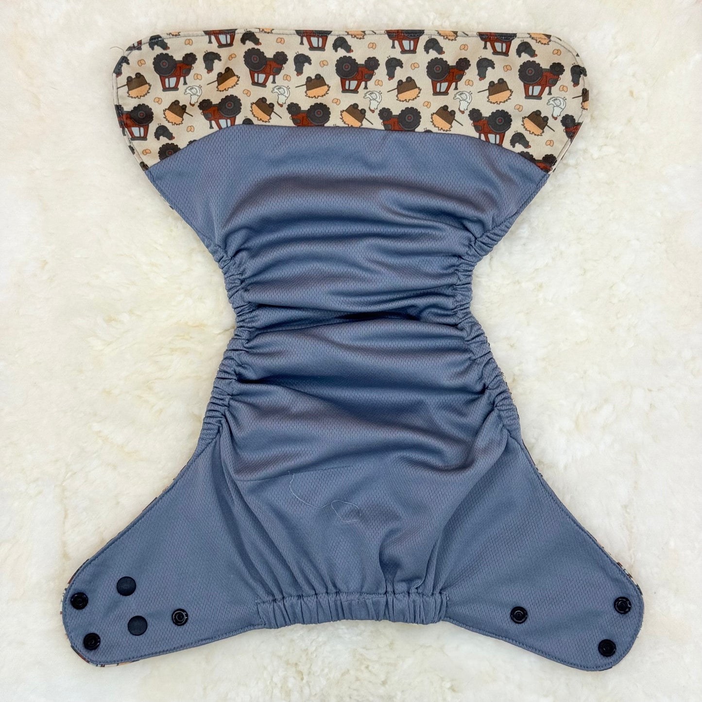 Basic Stitch Tractors Chickens AWJ Pocket Diaper - Imperfect