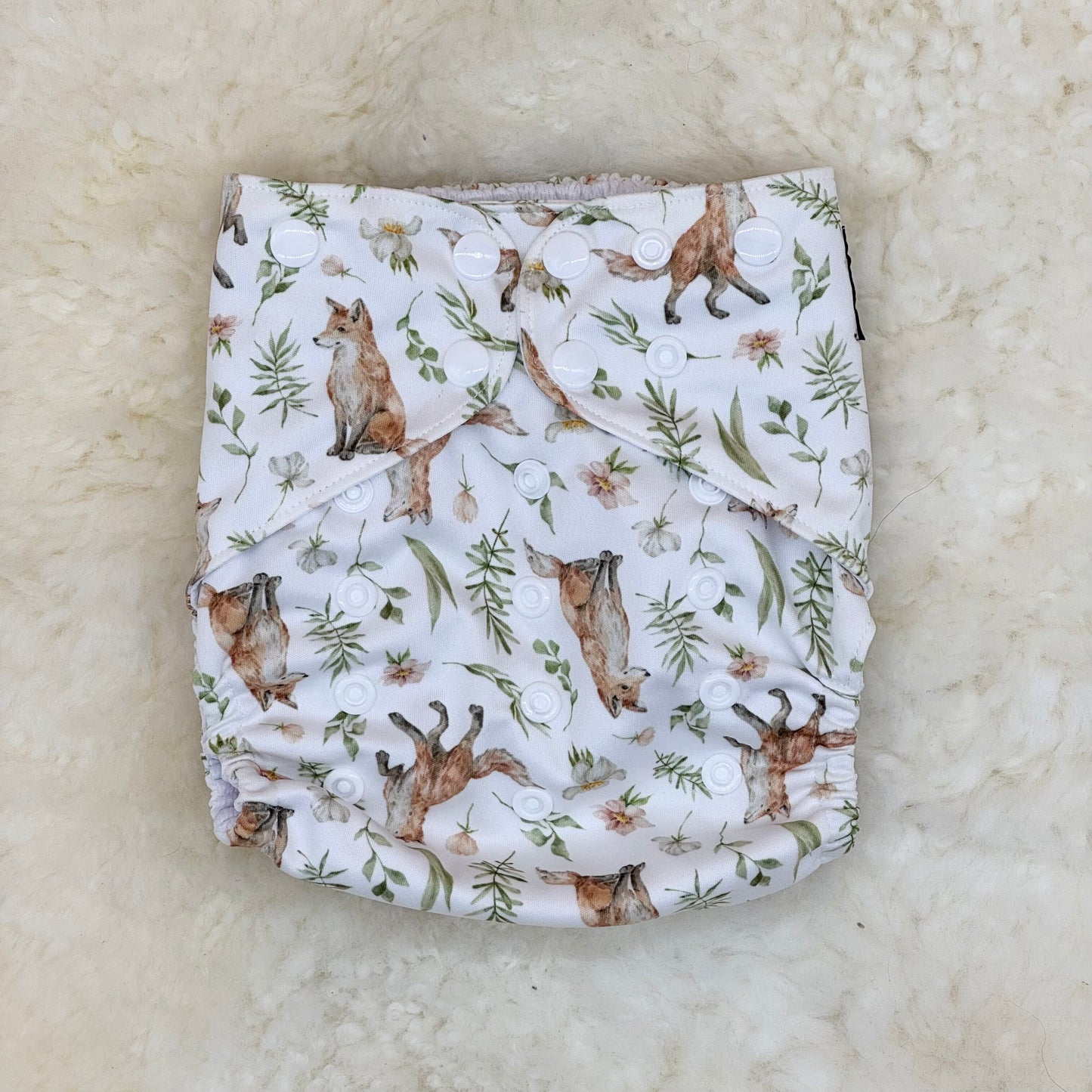 Teddy Tails Floral Fox AWJ Pocket Diaper