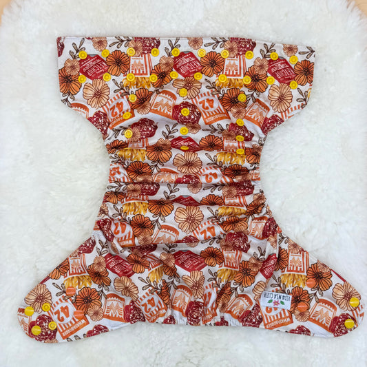 Vida Mia Cloth Whataburger XL AWJ Pocket Diaper - Stained