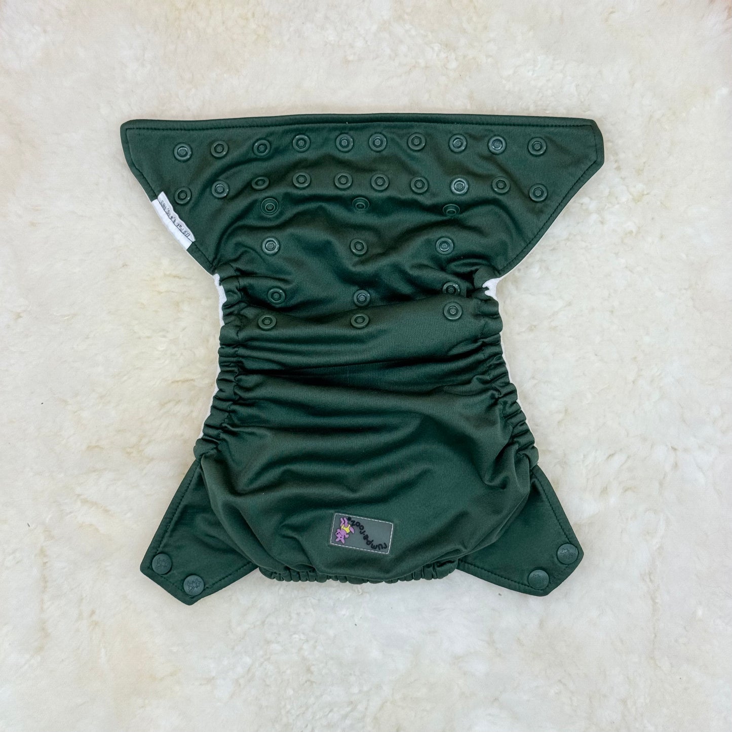 Rumparooz Solid Dark Green Pocket Diaper