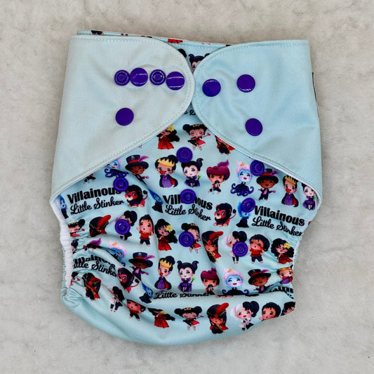 Happy Beehinds Villainous Little Stinker Magical Characters Pocket Diaper - New