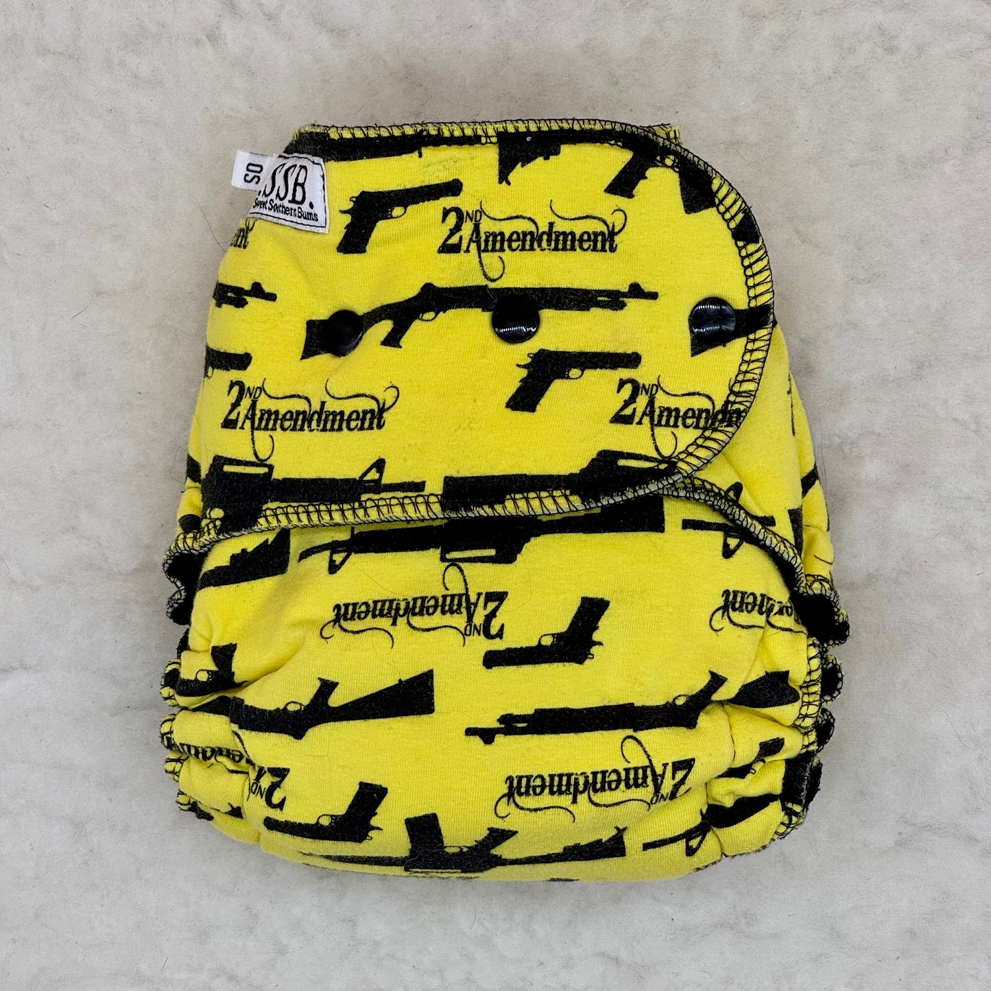 Sweet Southern Bums 2nd Amendment Pew Hybrid Fitted Diaper
