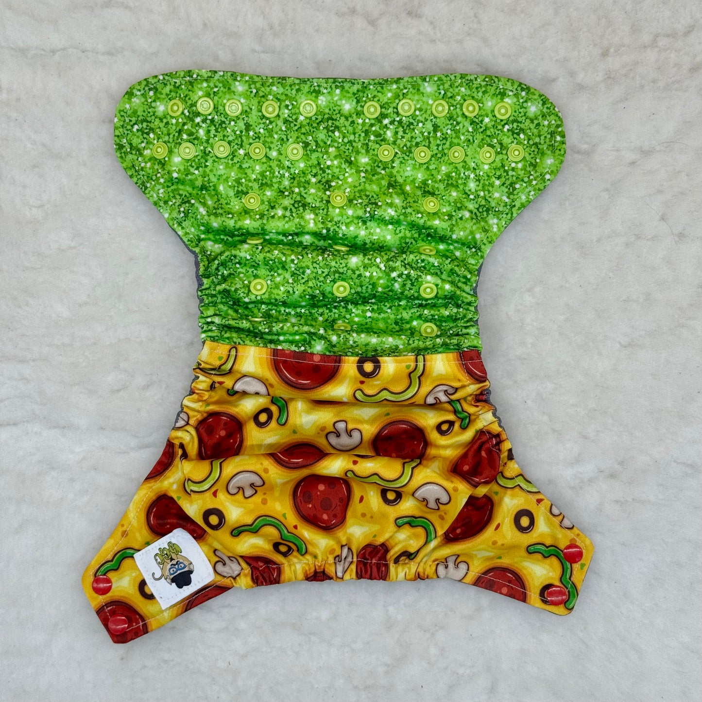 Baby Got Cloth WAHM Pizza AWJ Diaper Cover