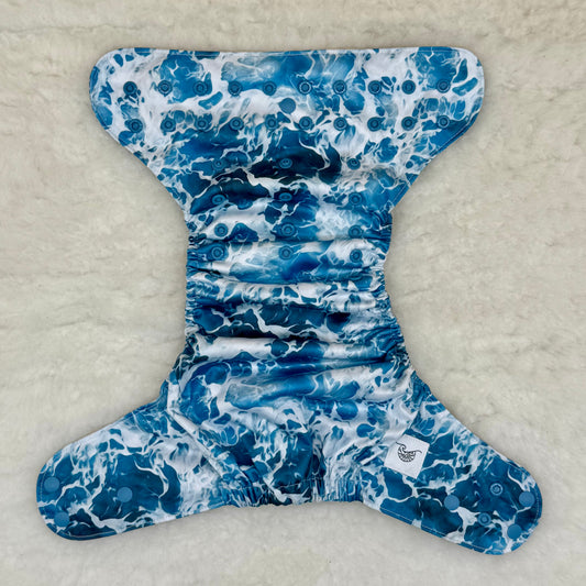 Emerald Cloth Co Waves AWJ Pocket Diaper
