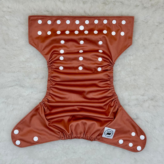Teddy Tails Rust Brown Solid AWJ Pocket Diaper