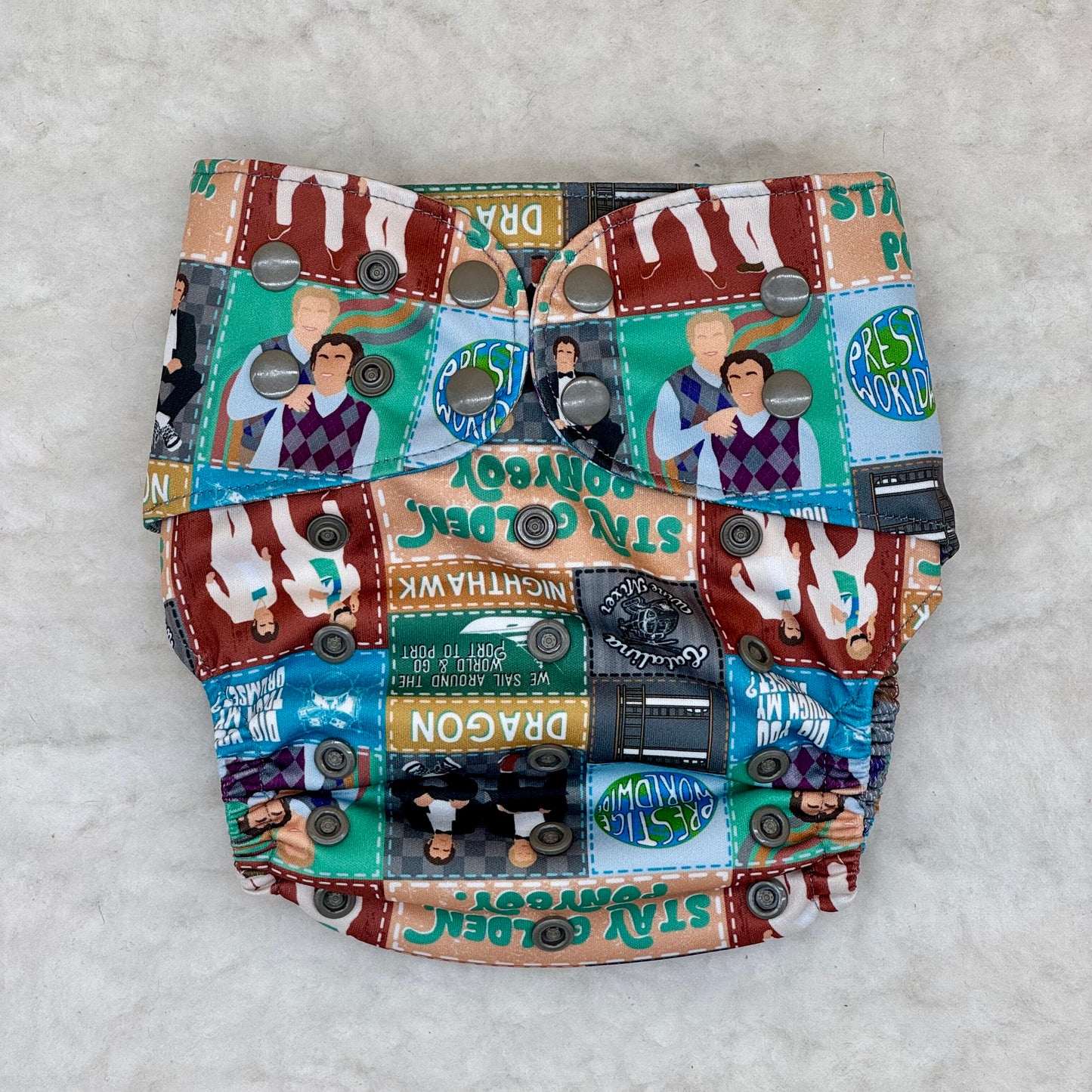 Angel Baby Cloth Step Brothers Movie Patterned AWJ Pocket Diaper