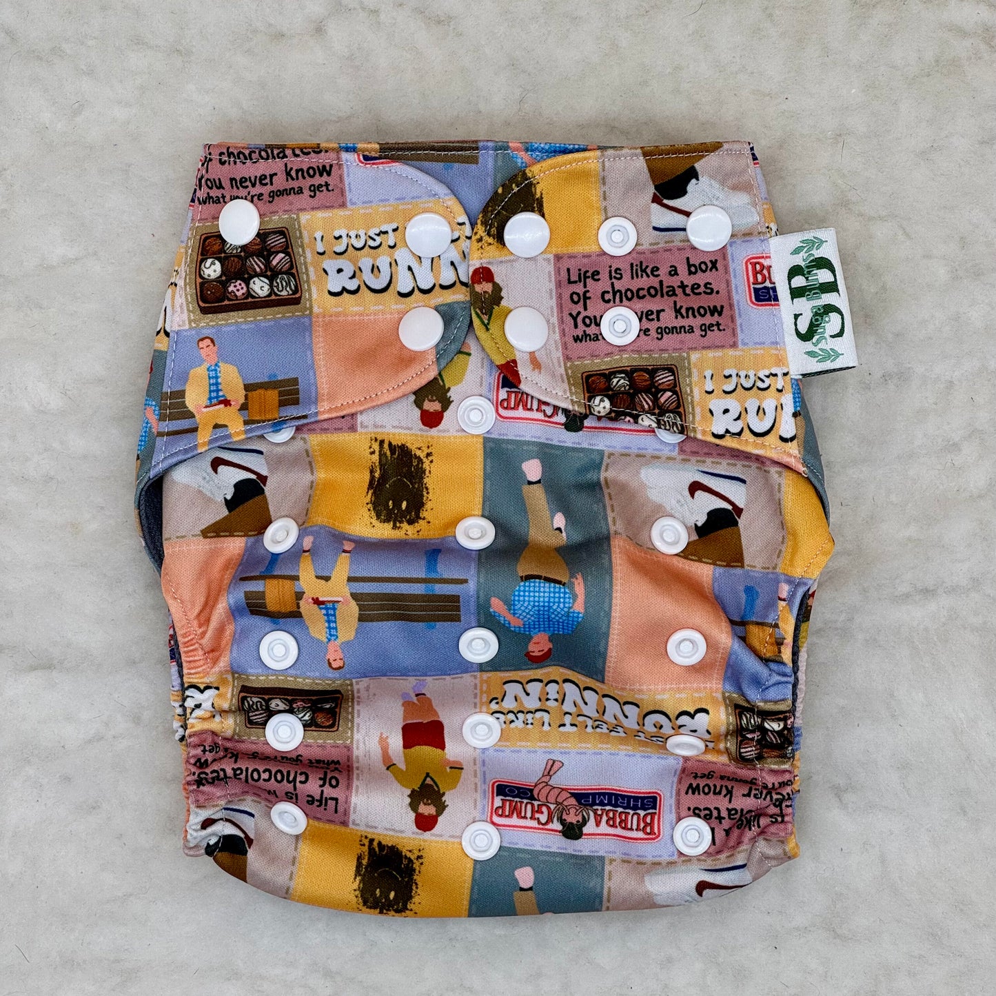 Suga Bums Forrest Gump I Just Felt Like Runnin’ AWJ Pocket Diaper