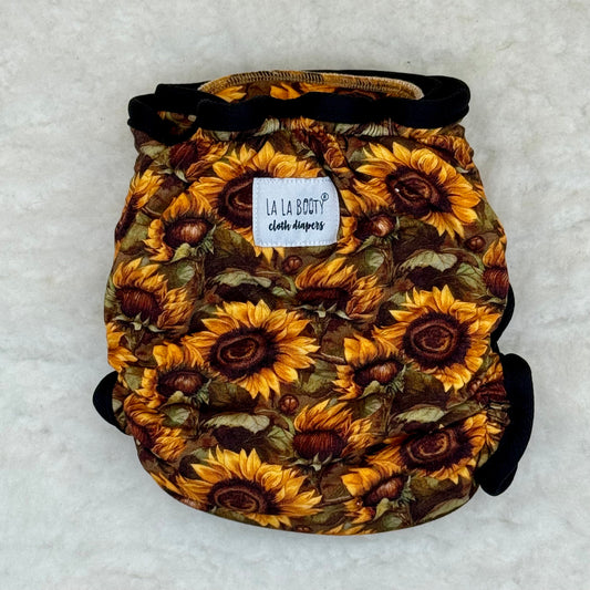 La La Booty Sunflower Fitted Diaper - New