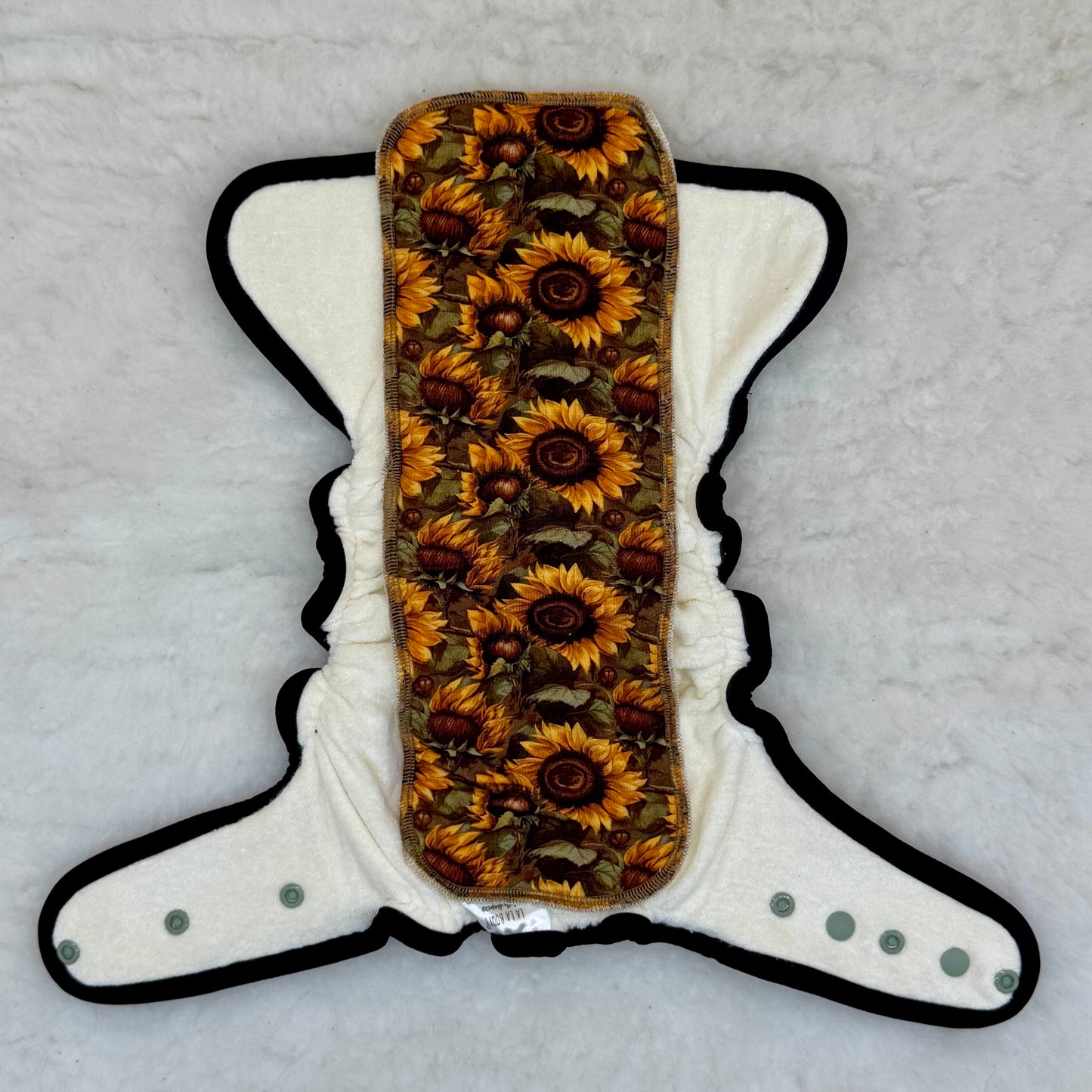 La La Booty Sunflower Fitted Diaper - New