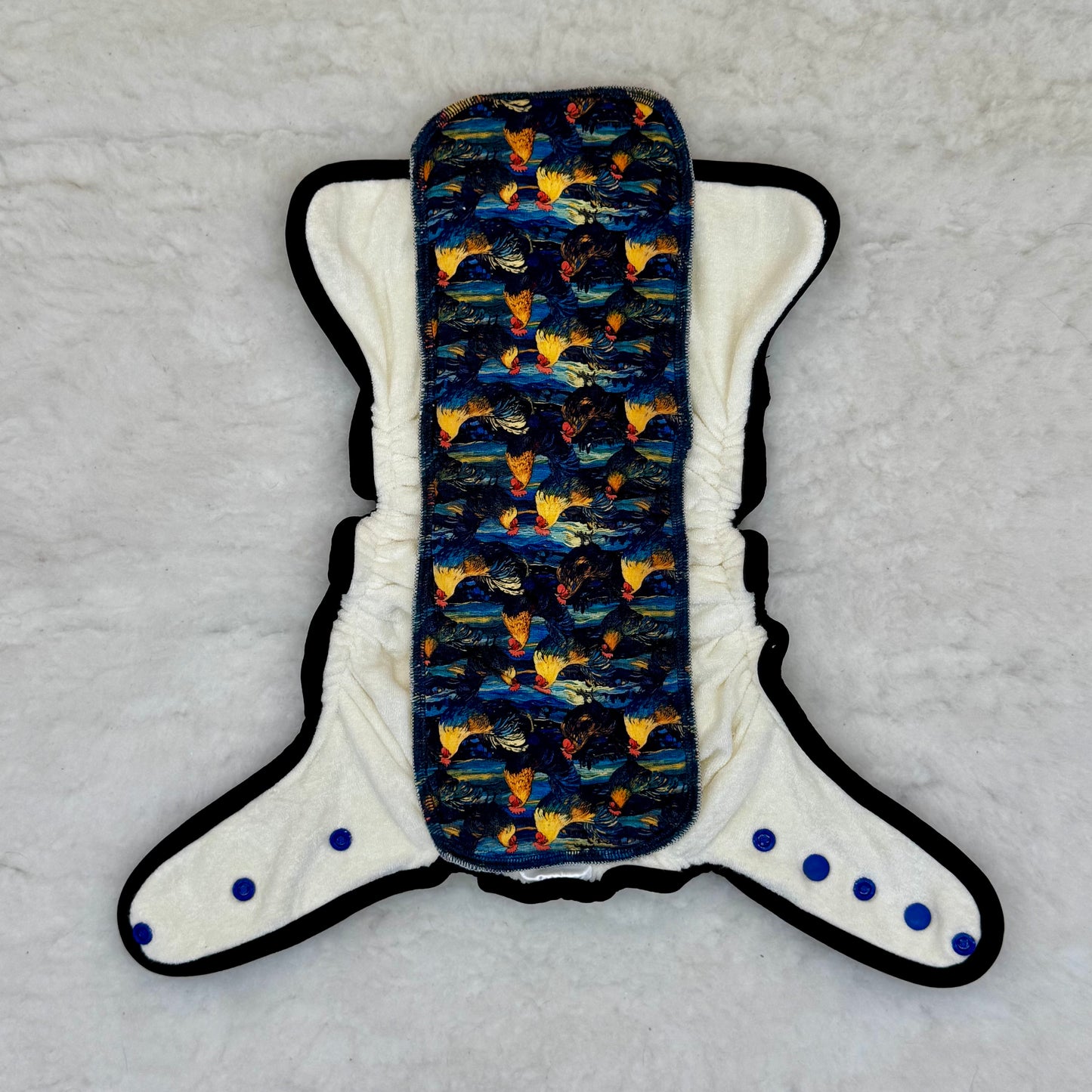 La La Booty Chicken Rooster Fitted Diaper - New