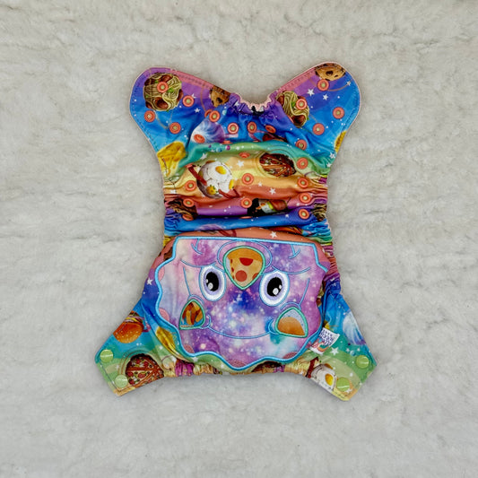 Baby Got Cloth Baby Dinosaur Rainbow Treats Embroidered AWJ Diaper Cover