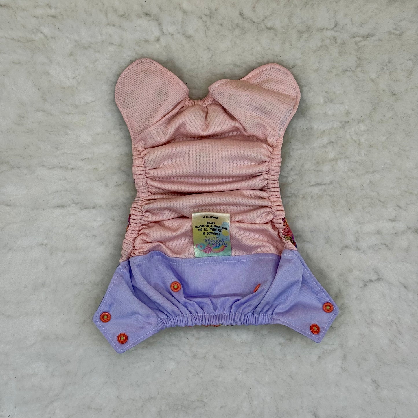 Baby Got Cloth Baby Dinosaur Rainbow Treats Embroidered AWJ Diaper Cover