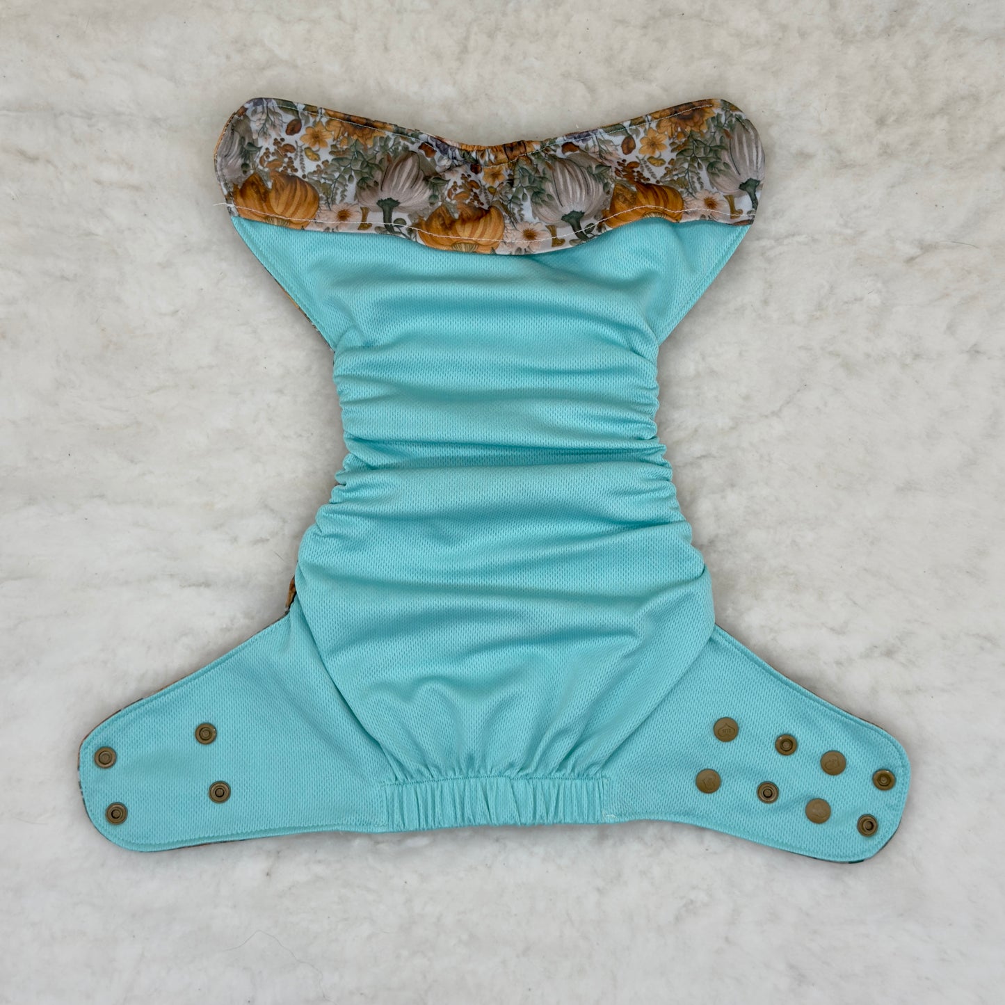 Sustainable Sprinkles Harvest Autumn Pumpkins AWJ Pocket Diaper