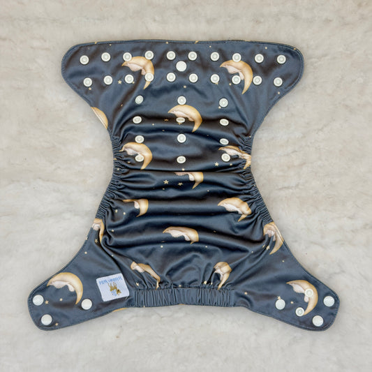 Wickham Wild Dinosaur Moons AWJ Pocket Diaper - Imperfect, Stained