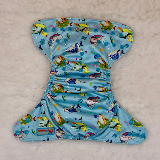 Lil Helper Fish Party The Tank Diaper with Inserts