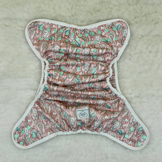 Sustainable Sprinkles Christmas Tags XL Diaper Cover