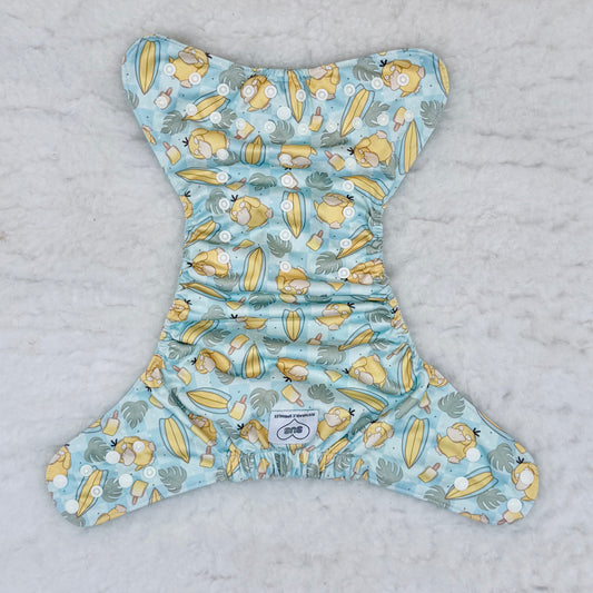 Sustainable Sprinkles (SUS) Pokémon Psyduck AWJ Pocket Diaper - Stained
