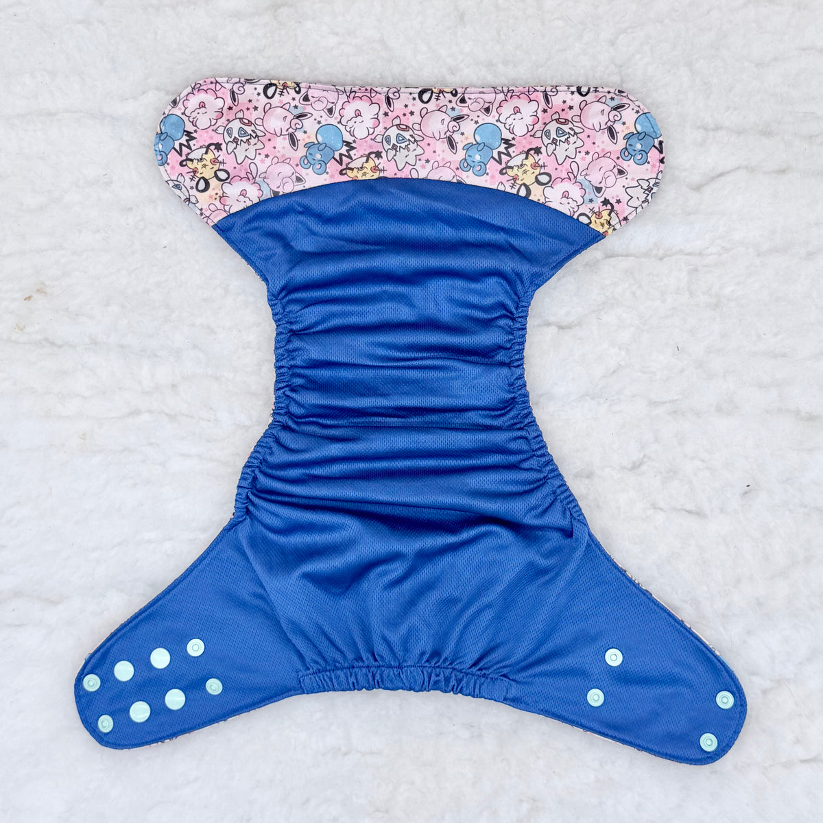 Cosmic Cloth & Company Pink Pastel Sleepy Critters AWJ Pocket Diaper