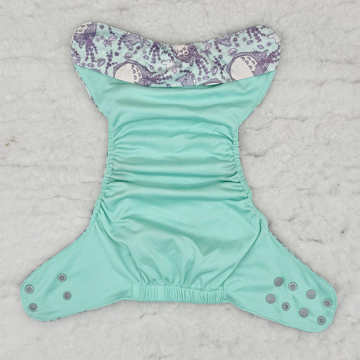 Sustainable Sprinkles Mint Lavender and Crystals Forest Friend AWJ Pocket Diaper