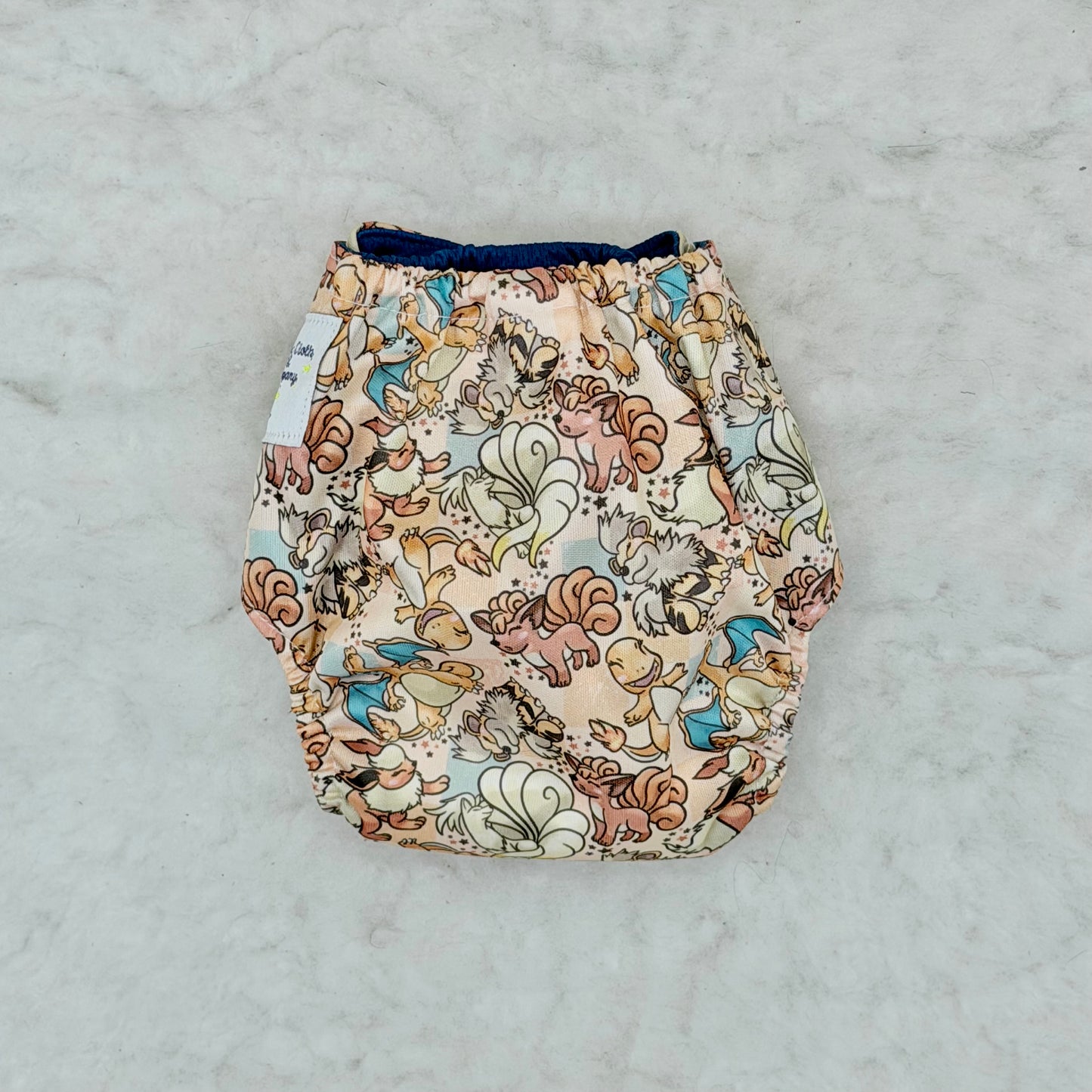 Cosmic Cloth & Company Pokémon Evolutions Newborn All-in-One Diaper with Pocket - Brand New