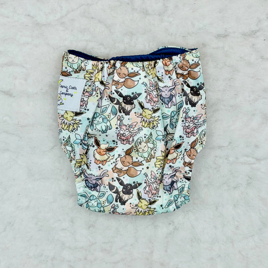Cosmic Cloth & Company Eeveelutions Newborn All-in-One Diaper with Pocket - Brand New