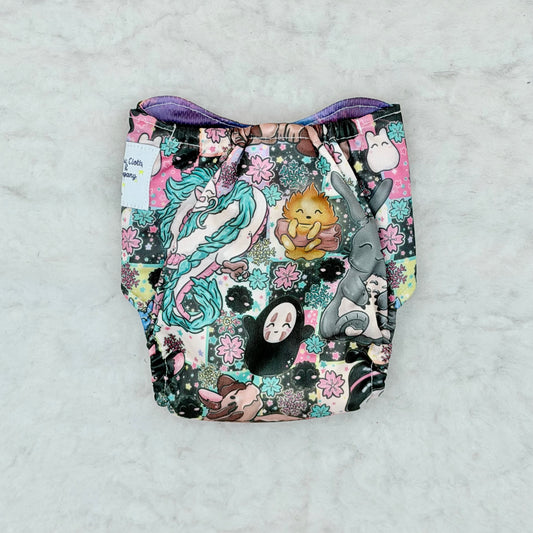 Cosmic Cloth & Company Anime Studio Ghibli Newborn All-in-One Diaper with Pocket - Brand New