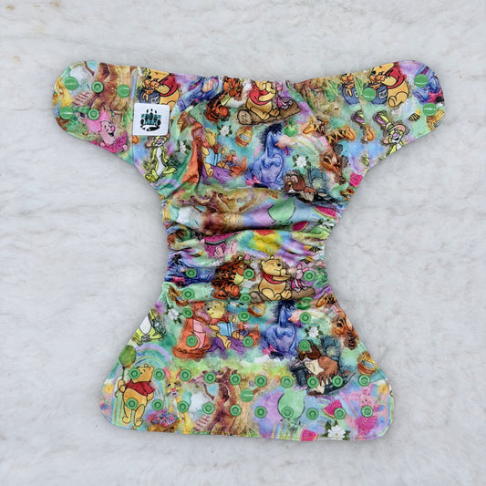 Little Bear Tushies Watercolor Honey Bear and Friends AWJ Pocket Diaper