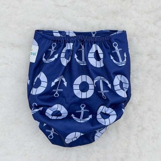 Babygoal Navy Anchors Diaper Cover