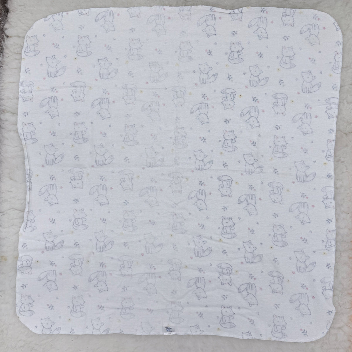 Gerber Little Foxes Flannel Flat Cloth Diaper