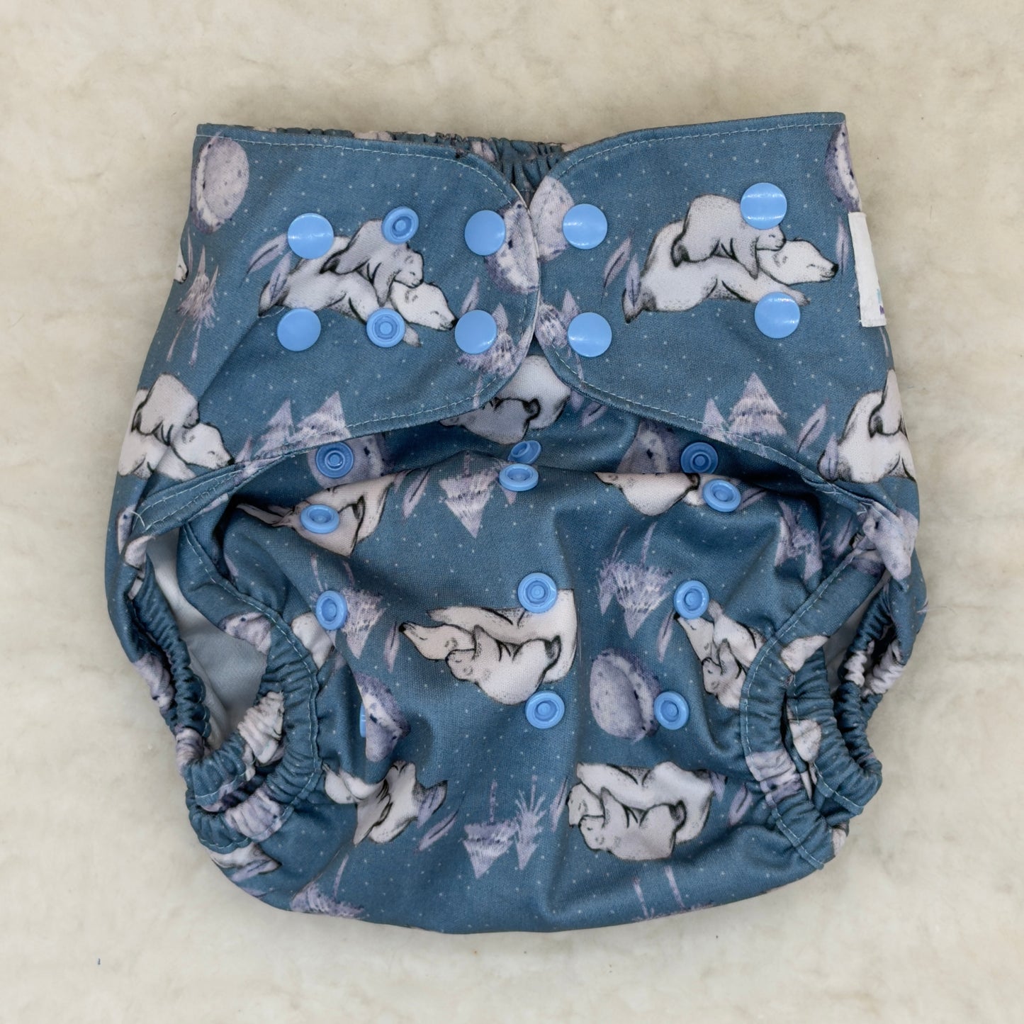 Rig N Gig Royal Fluff Winter Polar Bears Diaper Cover