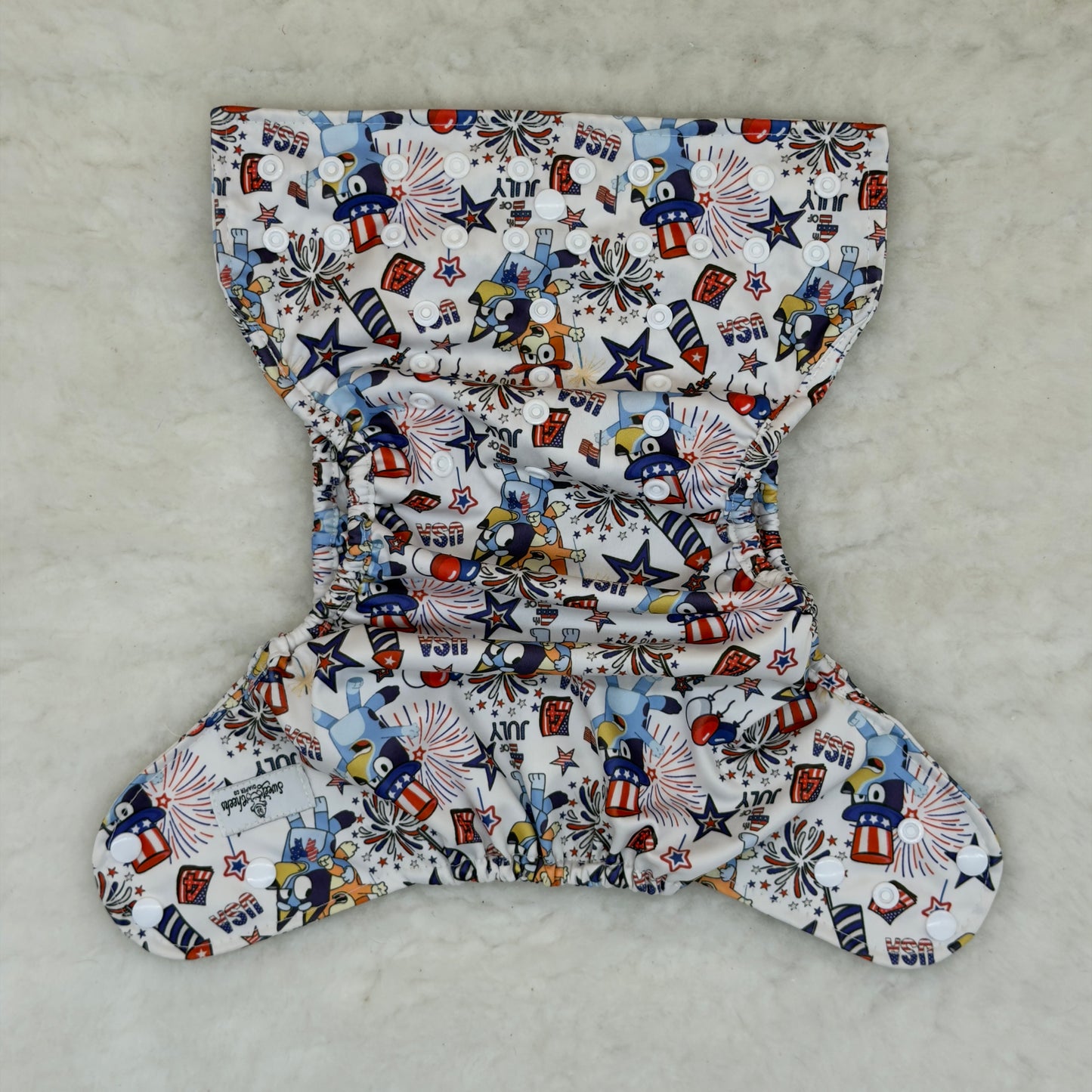 Sweet Cheeks Patriotic Bluey Diaper Cover