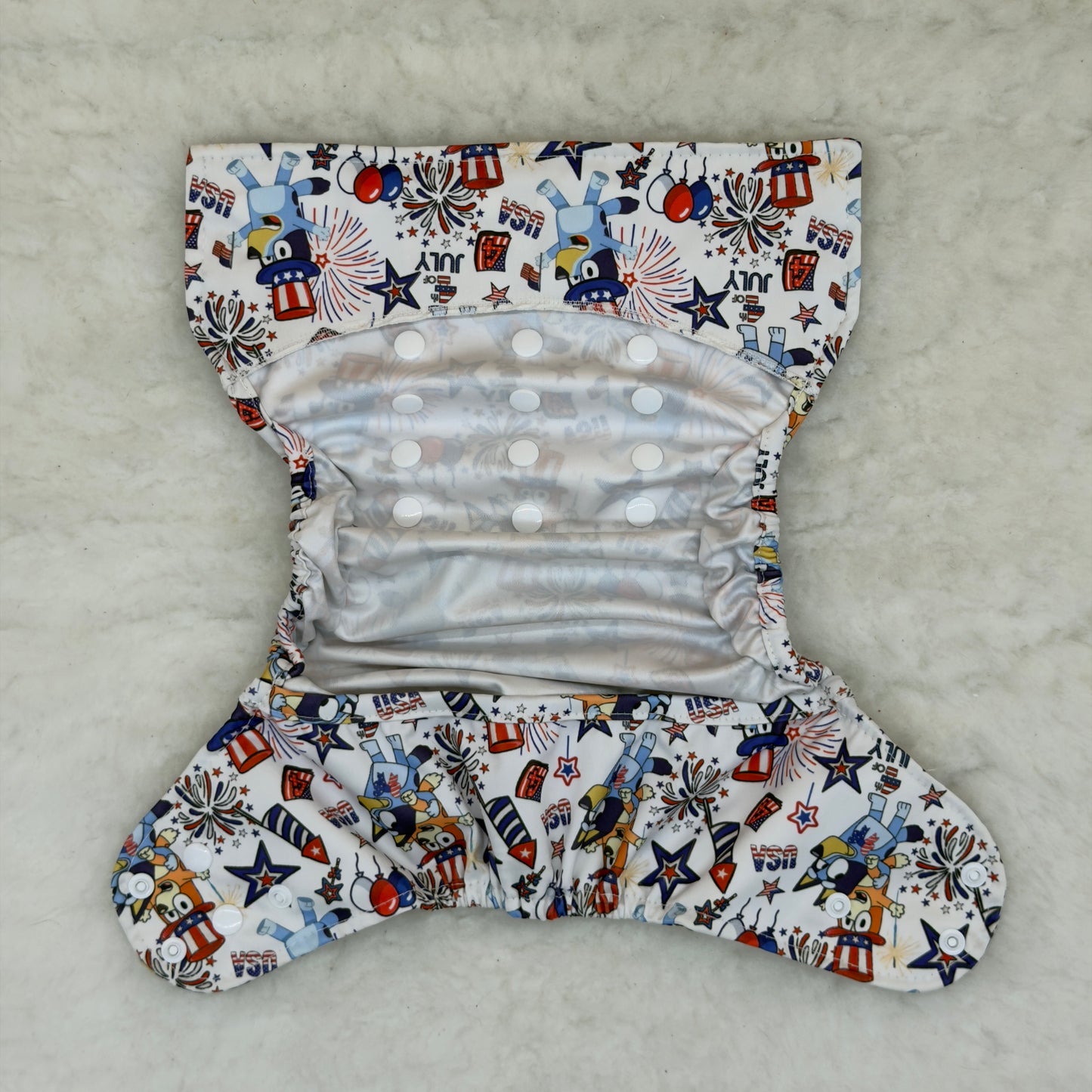 Sweet Cheeks Patriotic Bluey Diaper Cover
