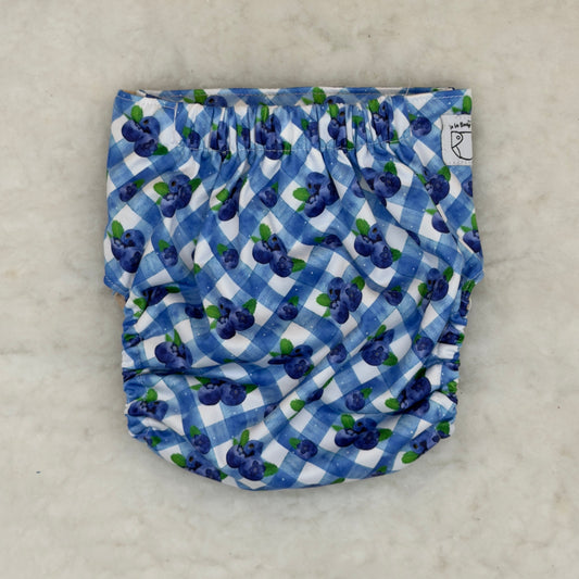 La La Booty Plaid Blueberries AWJ Pocket Diaper - New