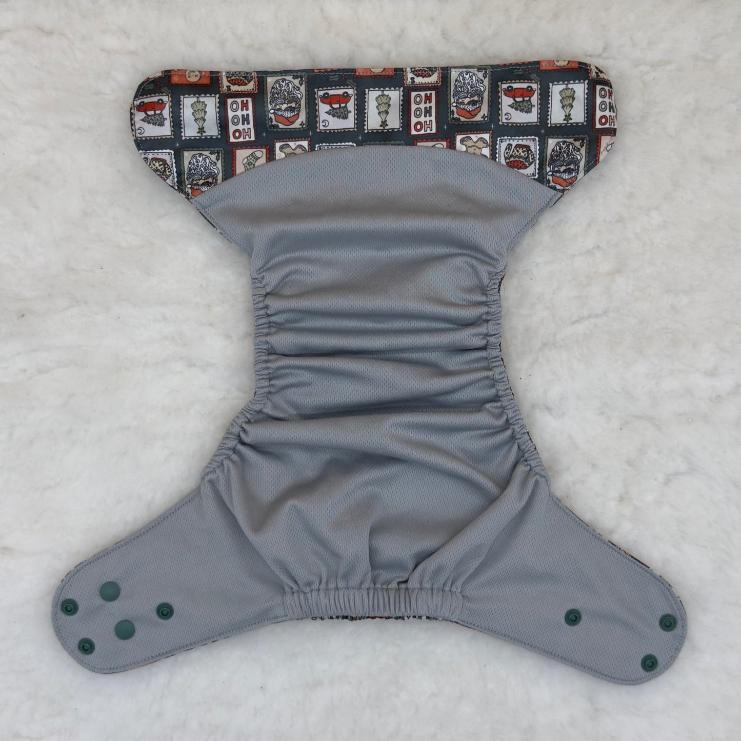 Emerald Cloth Co. Christmas Postage Stamp AWJ Pocket Diaper