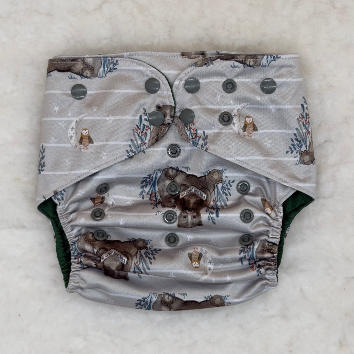 Greyden Diapers Teddy Bear Bedtime AWJ Pocket Diaper