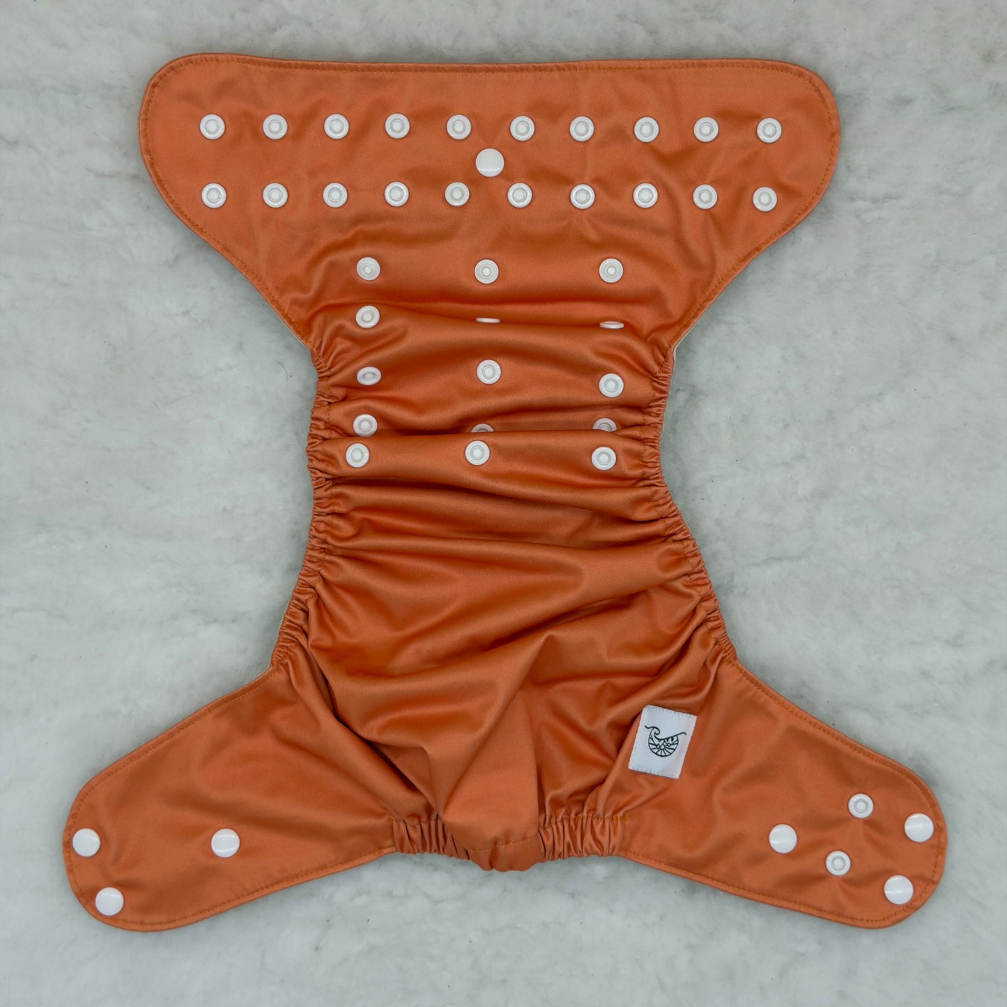 Emerald Cloth Co. Solid Orange AWJ Pocket Diaper