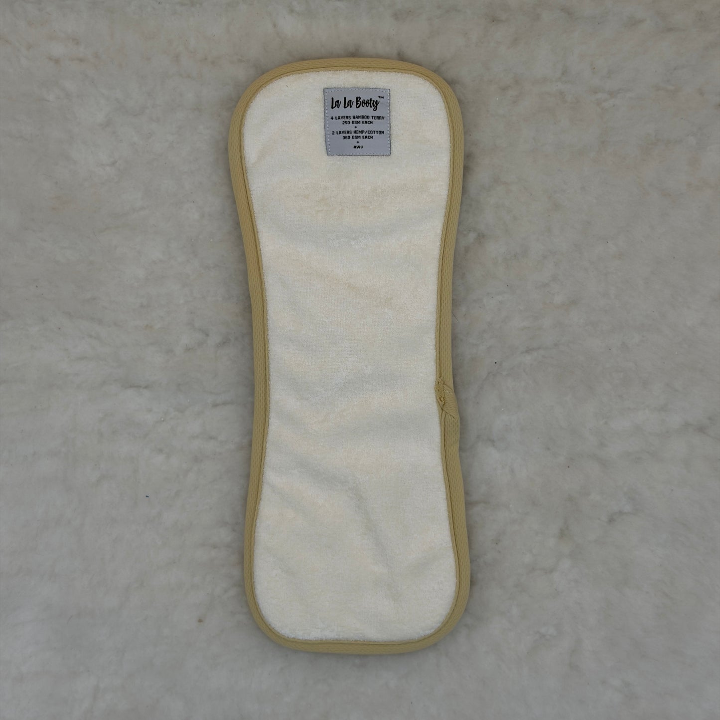 La La Booty AWJ Topped 6 layer Bamboo Hemp Contour Insert