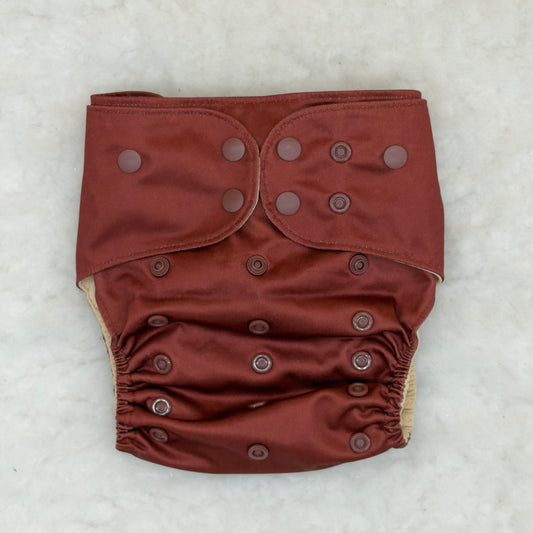 Emerald Cloth Co. Solid Brown AWJ Pocket Diaper