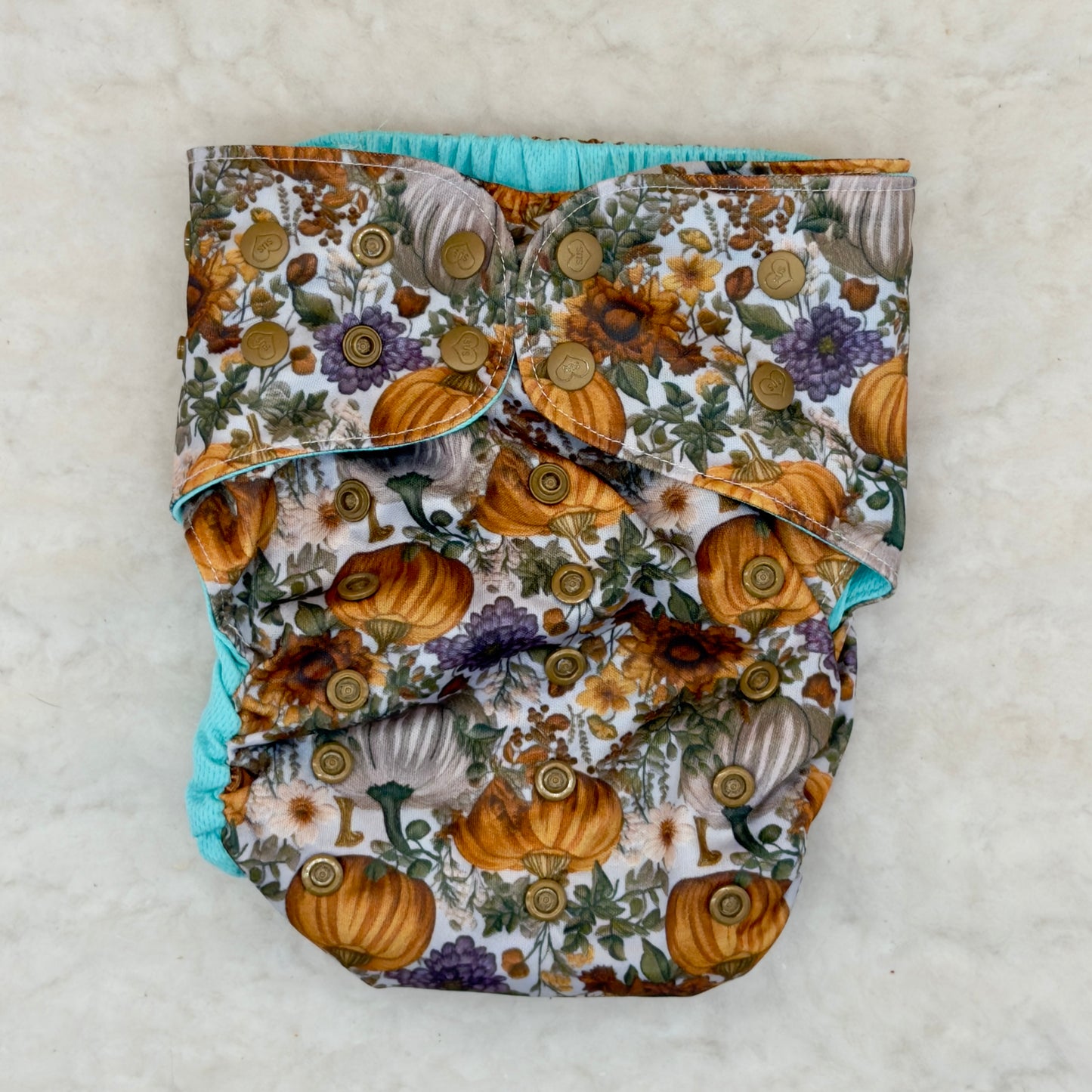 Sustainable Sprinkles Harvest Autumn Pumpkins AWJ Pocket Diaper
