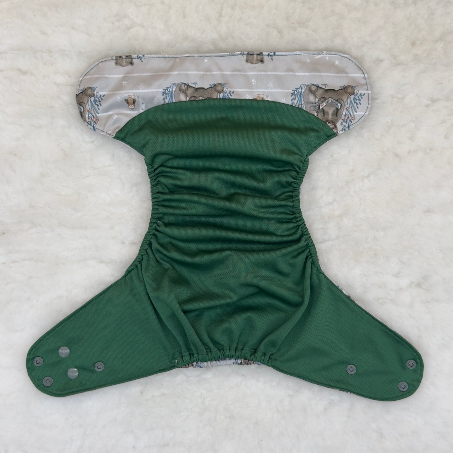 Greyden Diapers Teddy Bear Bedtime AWJ Pocket Diaper