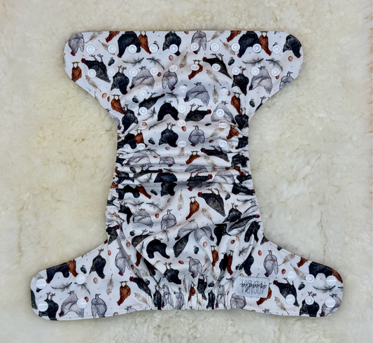 Arcadia's Nursery Chicken Print AWJ Pocket Diaper
