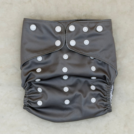 Teddy Tails Solid Gray AWJ Pocket Diaper