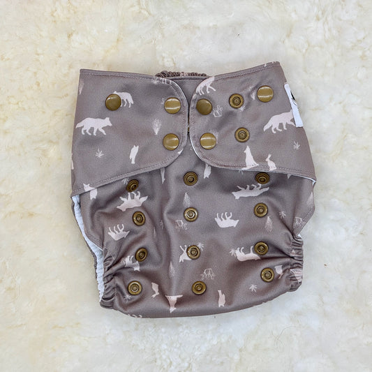 Buffalo Butts Woodland Animals Silhouettes AWJ Pocket Diaper