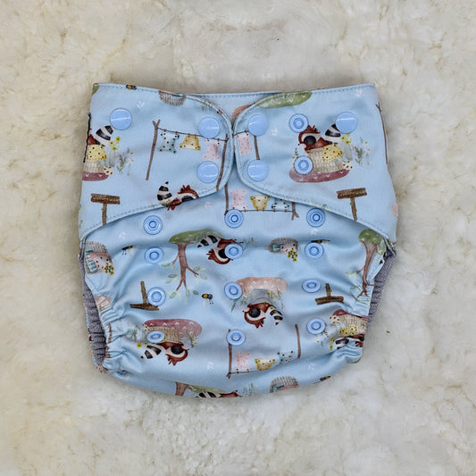 Wickham Wild Raccoon Laundry AWJ Pocket Diaper