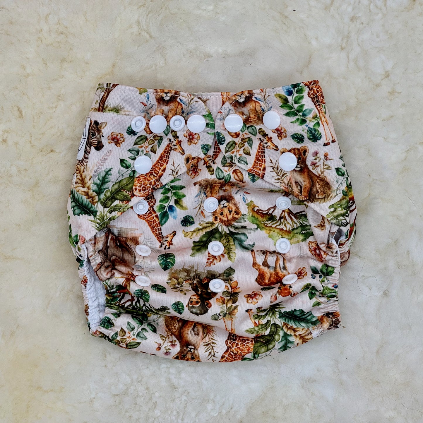 Freida J Designs Safari Animal Print AWJ Pocket Diaper