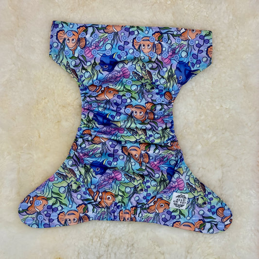 Vida Mia Cloth Sea Friends Nemo Crush Clownfish AWJ Pocket Diaper