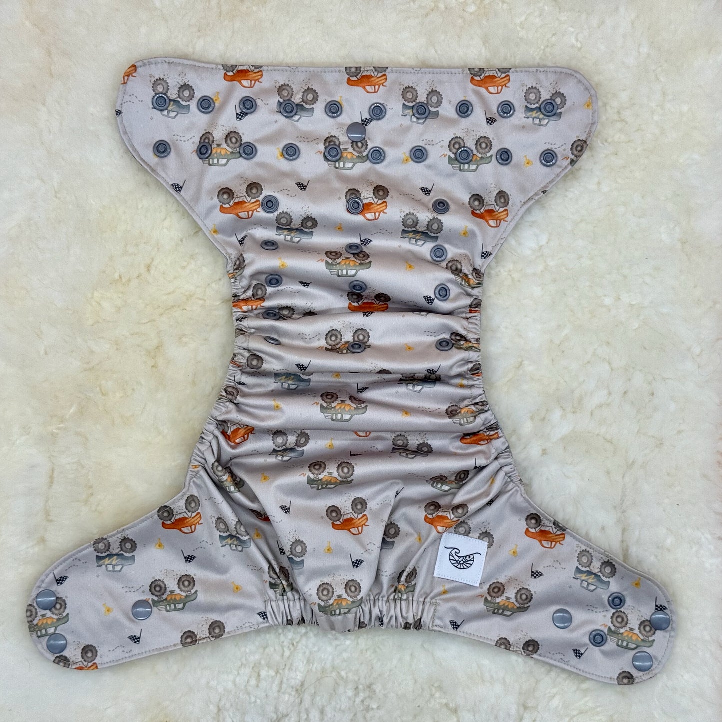 Emerald Cloth Co Monster Trucks AWJ Pocket Diaper